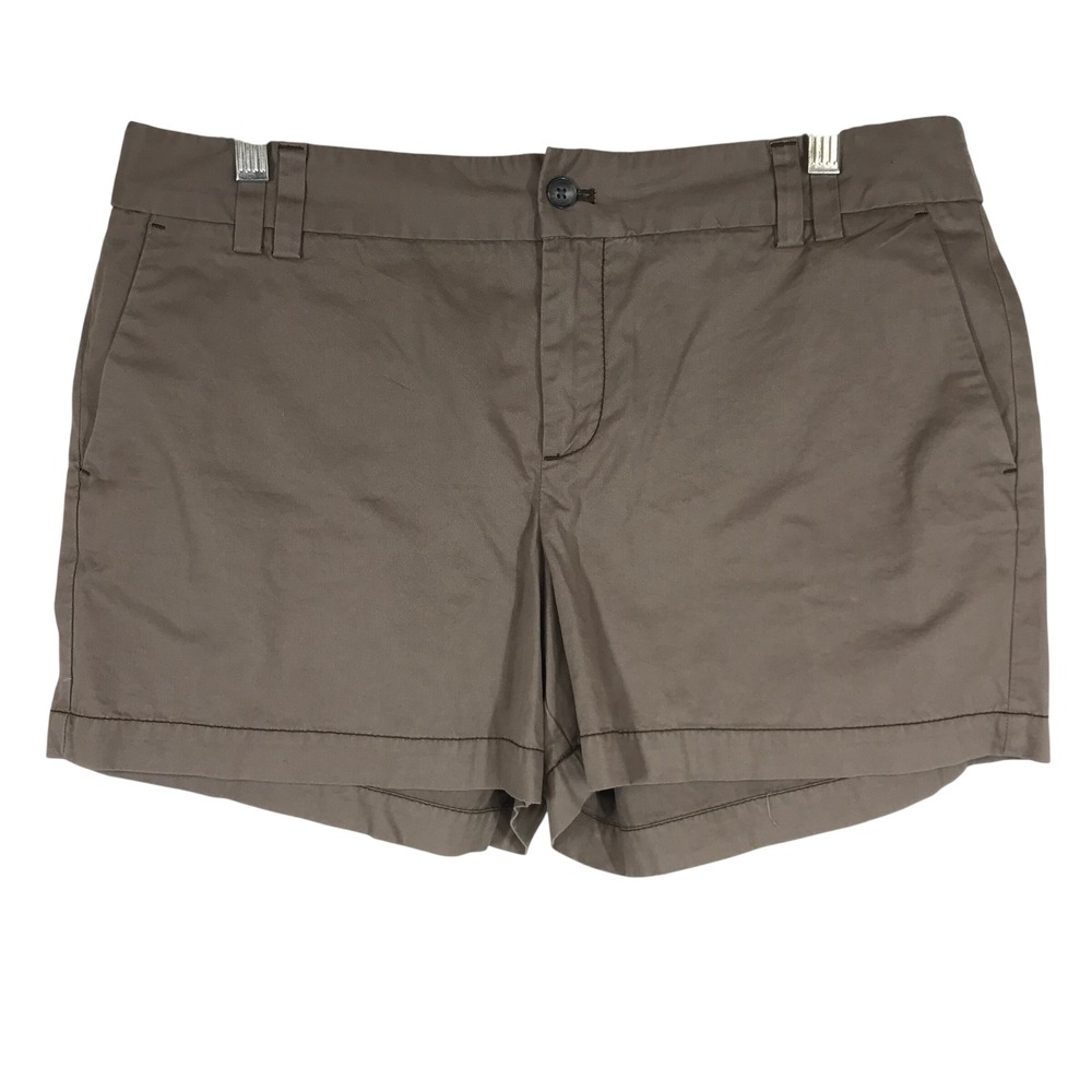 Ann Taylor Loft Womens Chino Shorts Taupe Brown Size 10 Mid Rise New With Tags